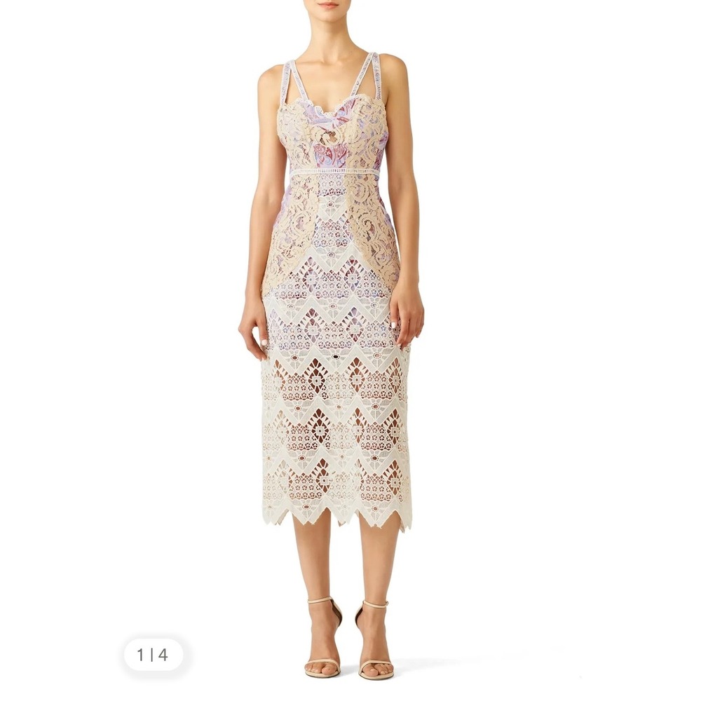 Free People Boho Crochet Festival Lace Paisley Maxi Dress Purple Size 10 Event - Picture 12 of 15